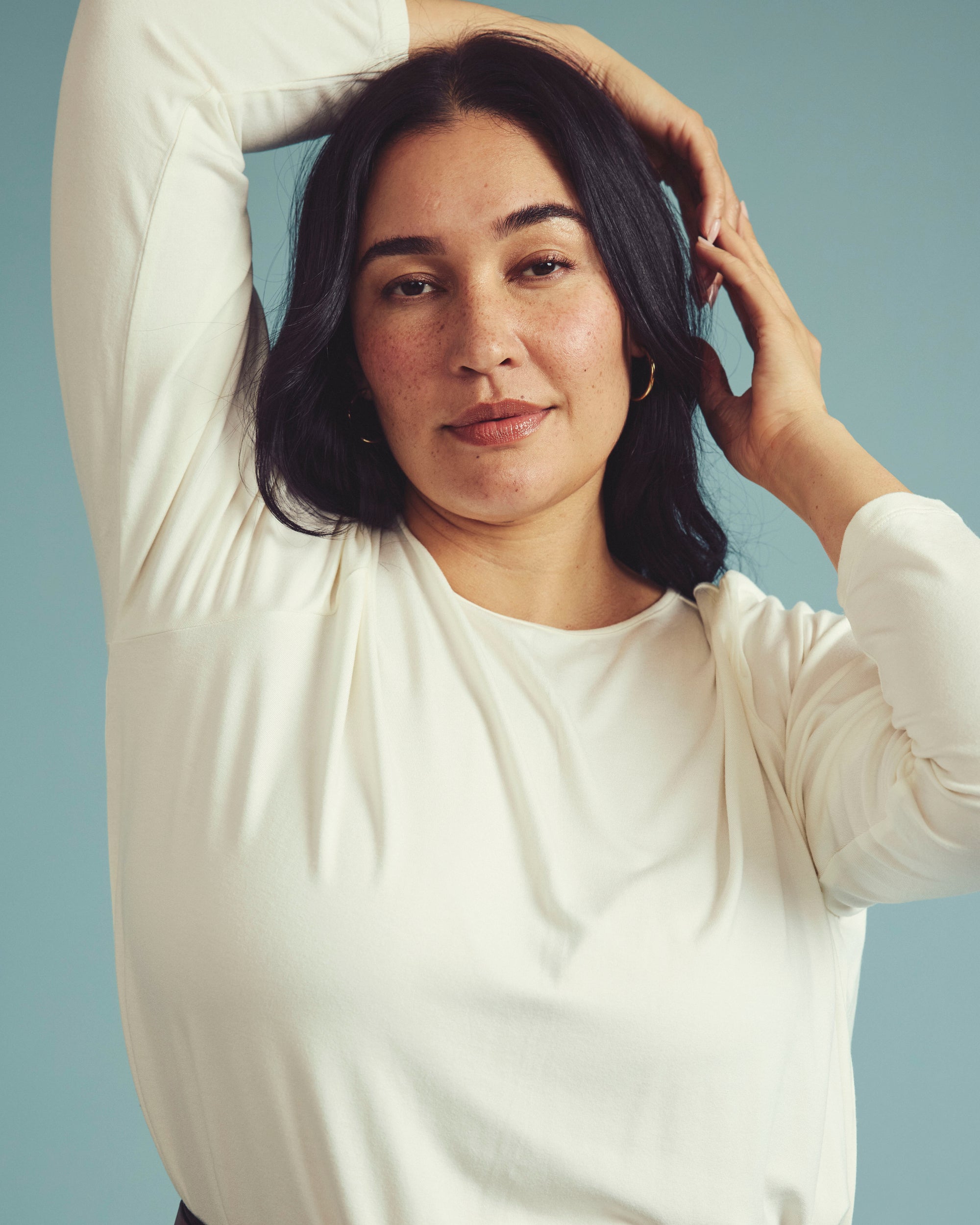Joan Liquid Jersey Long Sleeve Top - White | Plus Size & Straight Size Women's Fashion | Universal Standard