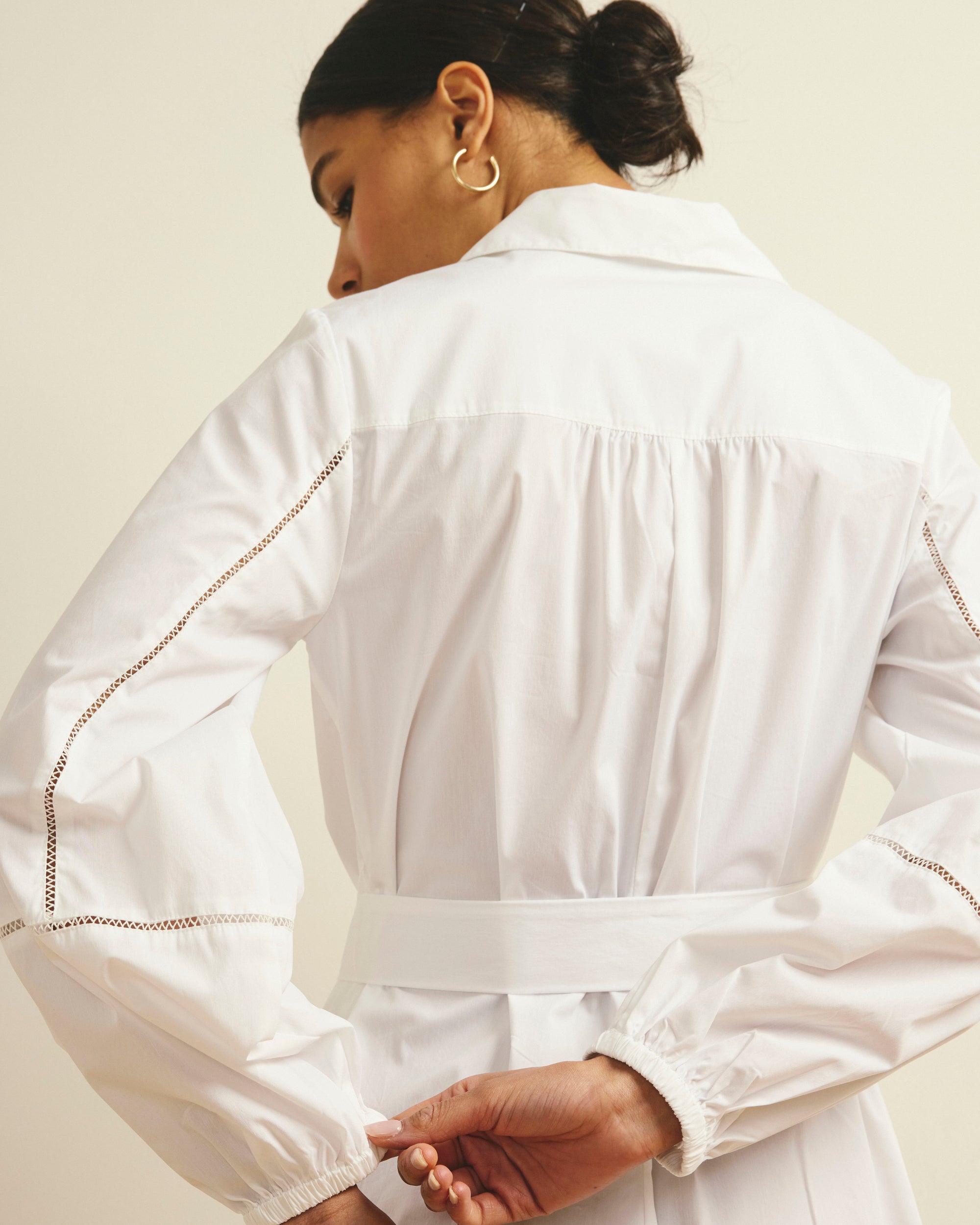 Claire Stretch Poplin Shirtdress - White | Plus Size & Straight Size Women's Fashion | Universal Standard