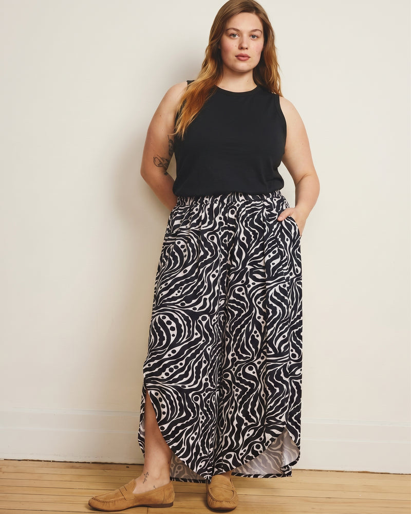 Rey Divine Jersey Pull-On Pants - Black Bosco Print