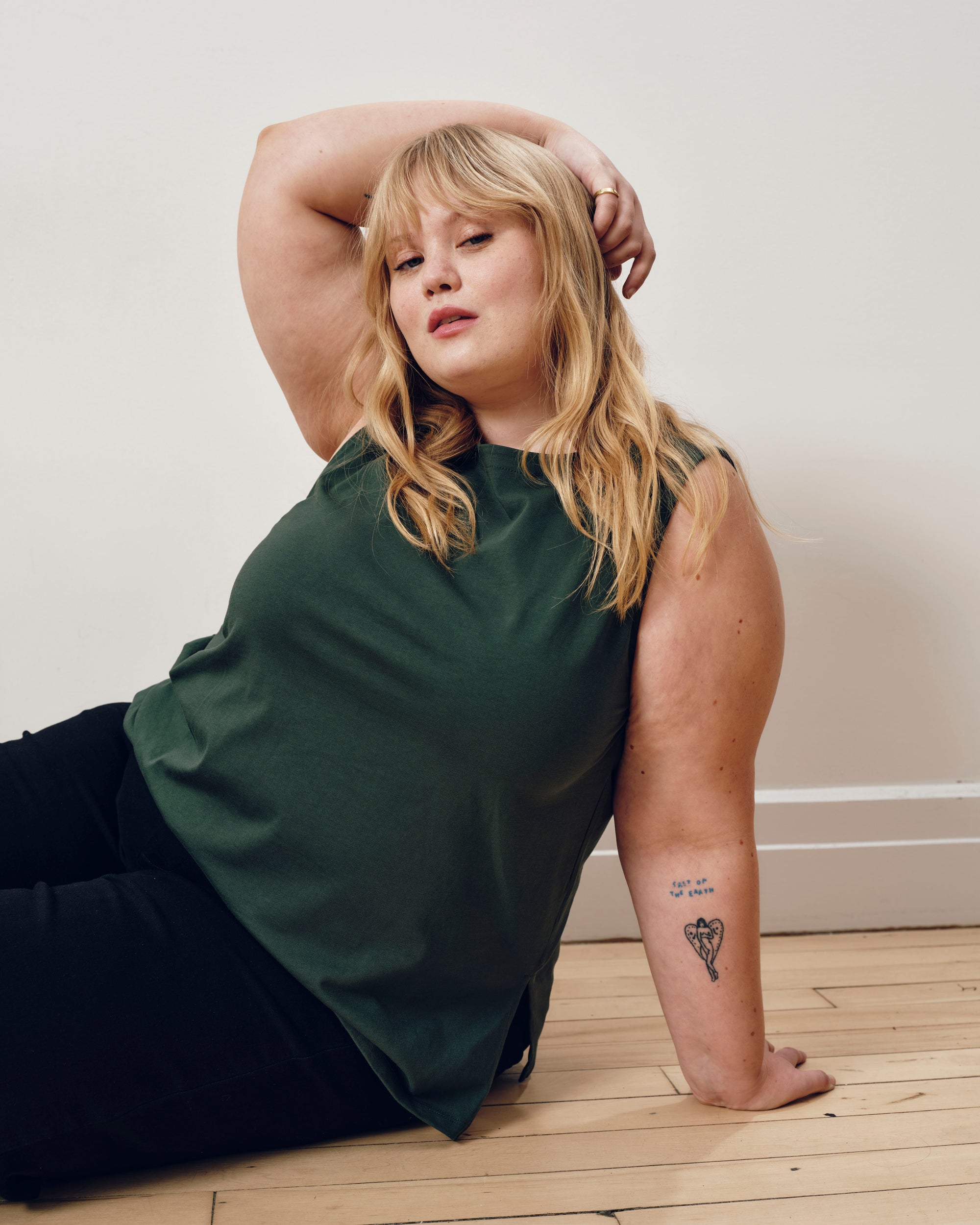 Noyack Breton Stripe Boatneck Tank - Solid Conifer | Plus Size & Straight Size Women's Fashion | Universal Standard
