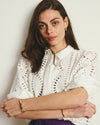 The Embroidered Artist Poplin Shirt - White | Plus Size & Straight Size Women's Fashion | Universal Standard