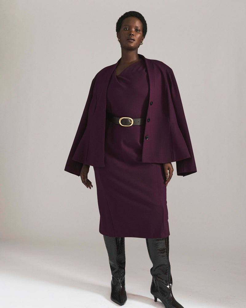 Kenton Peplum Ponte Blazer - Gamay | Plus Size & Straight Size Women's Fashion | Universal Standard