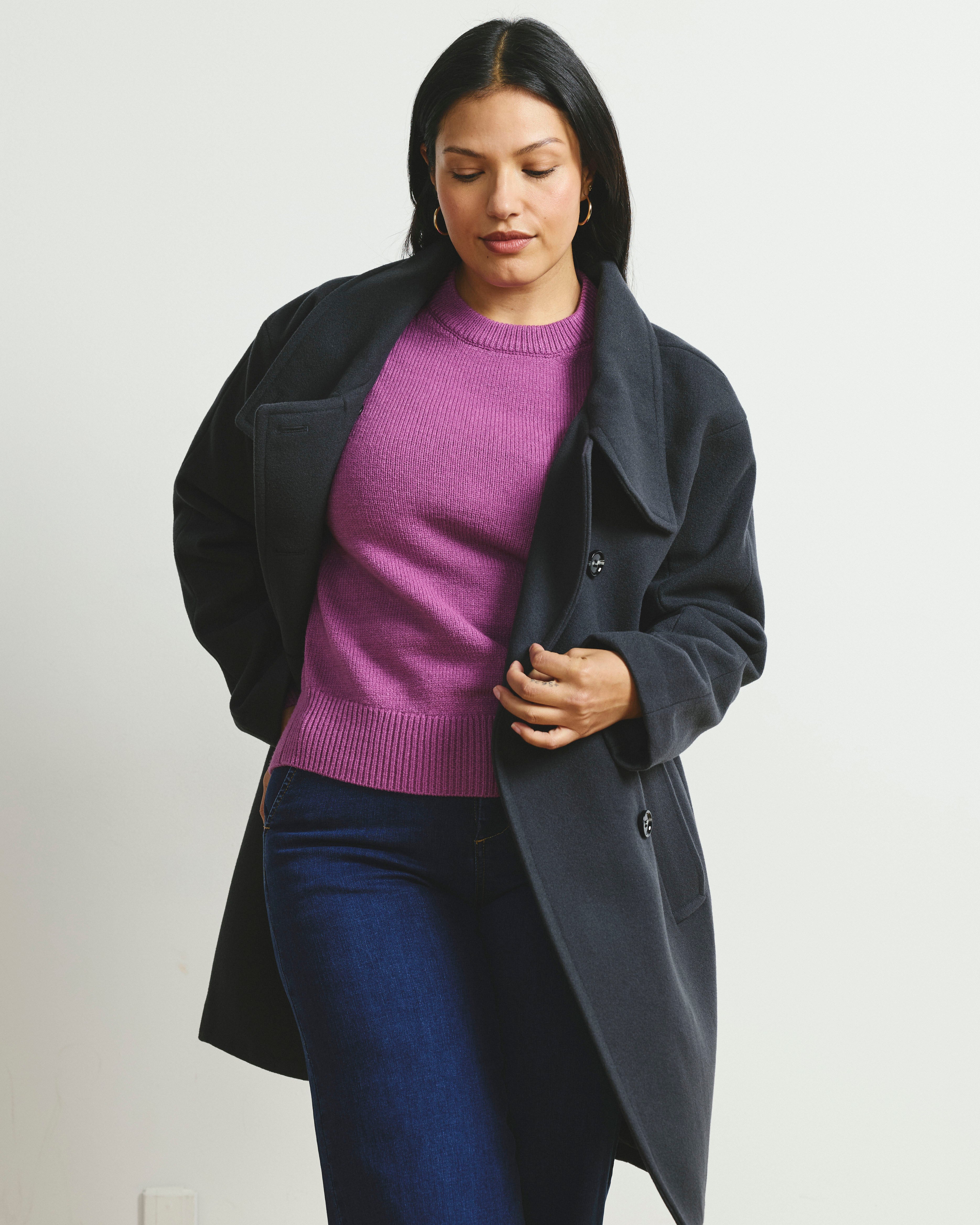 Marlo Cocoon Coat - Obsidian Gray – Universal Standard