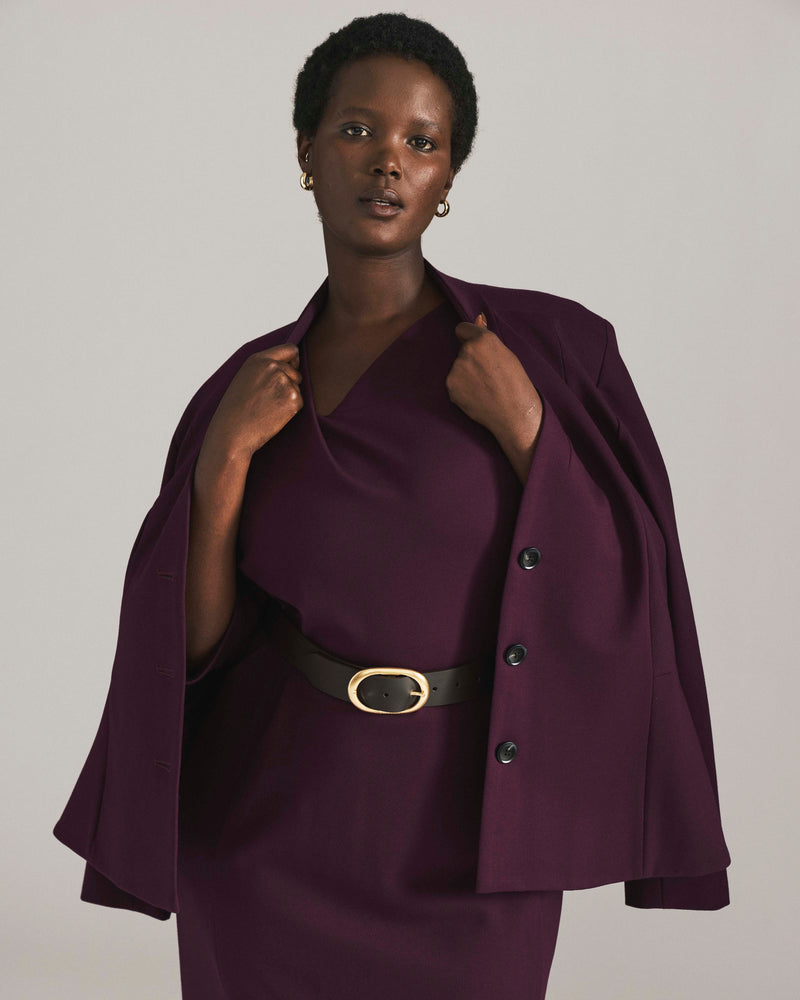 Kenton Peplum Ponte Blazer - Gamay | Plus Size & Straight Size Women's Fashion | Universal Standard