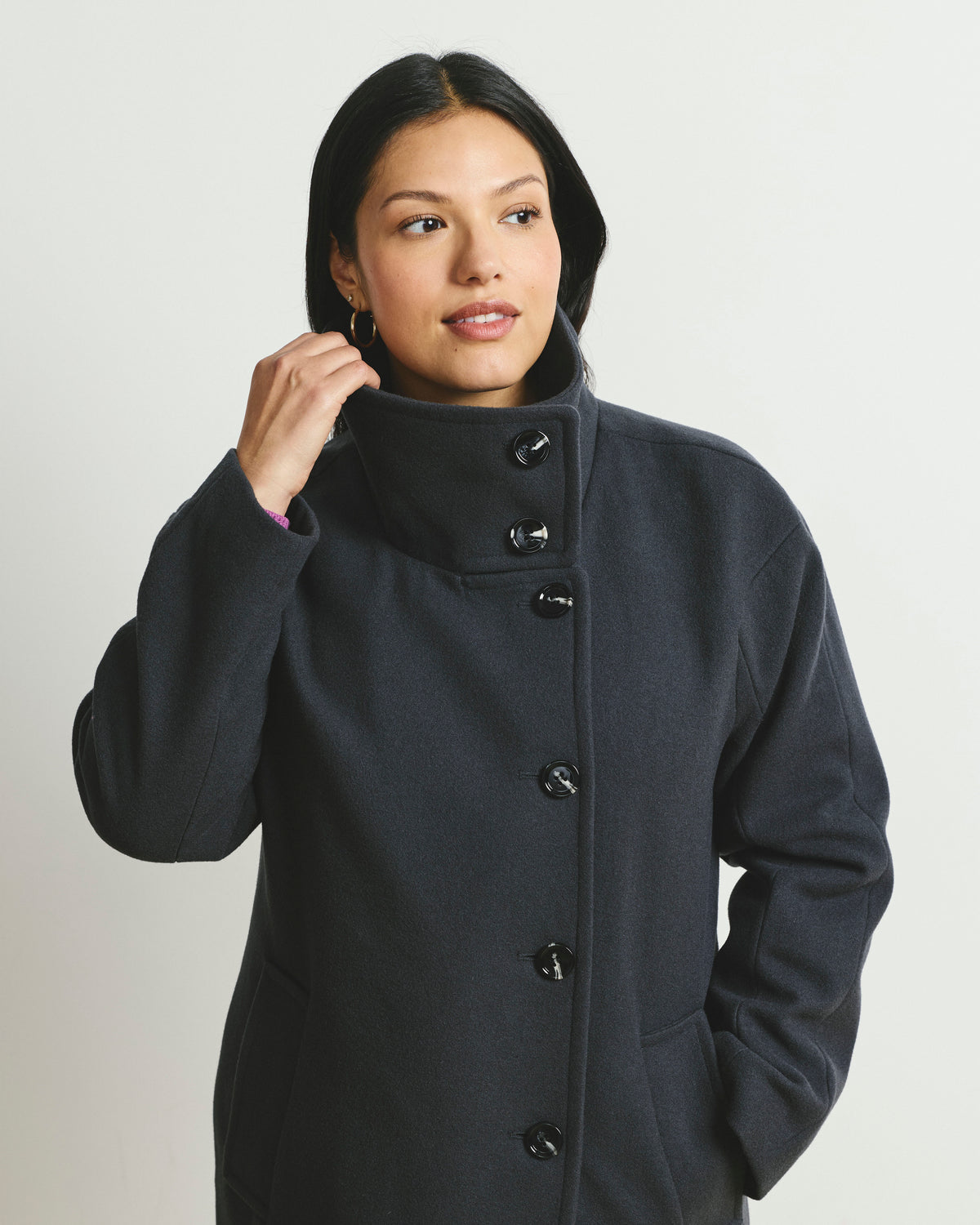 Marlo Cocoon Coat - Obsidian Gray