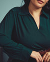 Moore Liquid Jersey Blouse - Forest Green | Plus Size & Straight Size Women's Fashion | Universal Standard