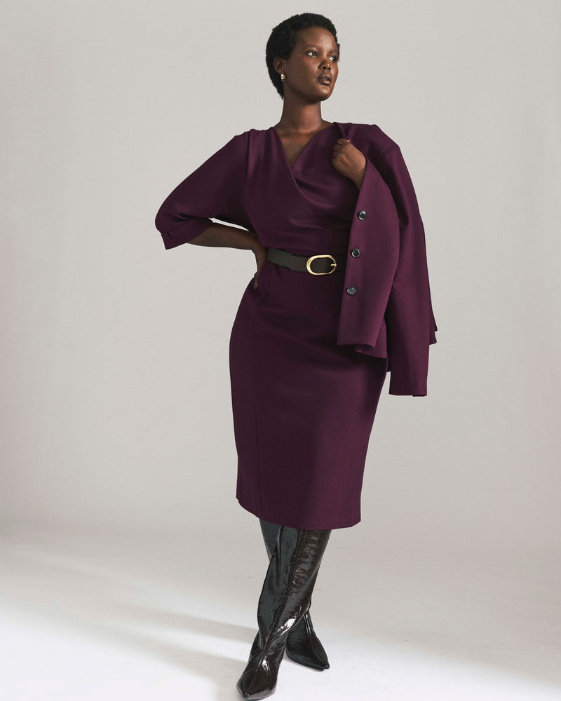 Lando Sculpted Ponte Dress - Gamay | Plus Size & Straight Size Women's Fashion | Universal Standard
