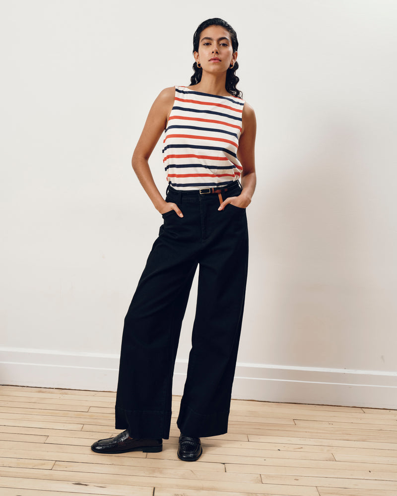 Noyack Breton Stripe Boatneck Tank - Red/White/Blue Stripe | Plus Size & Straight Size Women's Fashion | Universal Standard