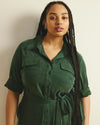 Cooling Stretch Cupro Savannah Dress - Forest Green | Plus Size & Straight Size Women's Fashion | Universal Standard