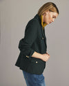 4 Pocket Ponte Blazer - Green Gemstone with Gold Buttons | Plus Size & Straight Size Women's Fashion | Universal Standard