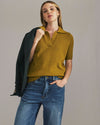 Savvy Fine Knit Short Sleeve Polo Sweater - Martini Olive | Plus Size & Straight Size Women's Fashion | Universal Standard