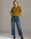 Savvy Fine Knit Short Sleeve Polo Sweater - Martini Olive | Plus Size & Straight Size Women's Fashion | Universal Standard