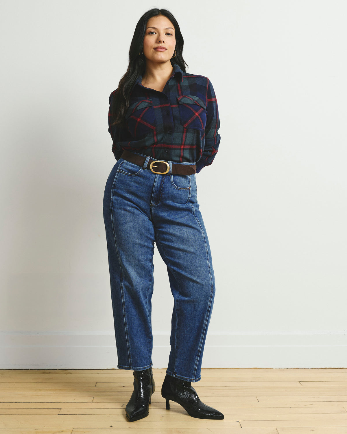 Dakota Twisted Leg Jeans - Woodstock Indigo