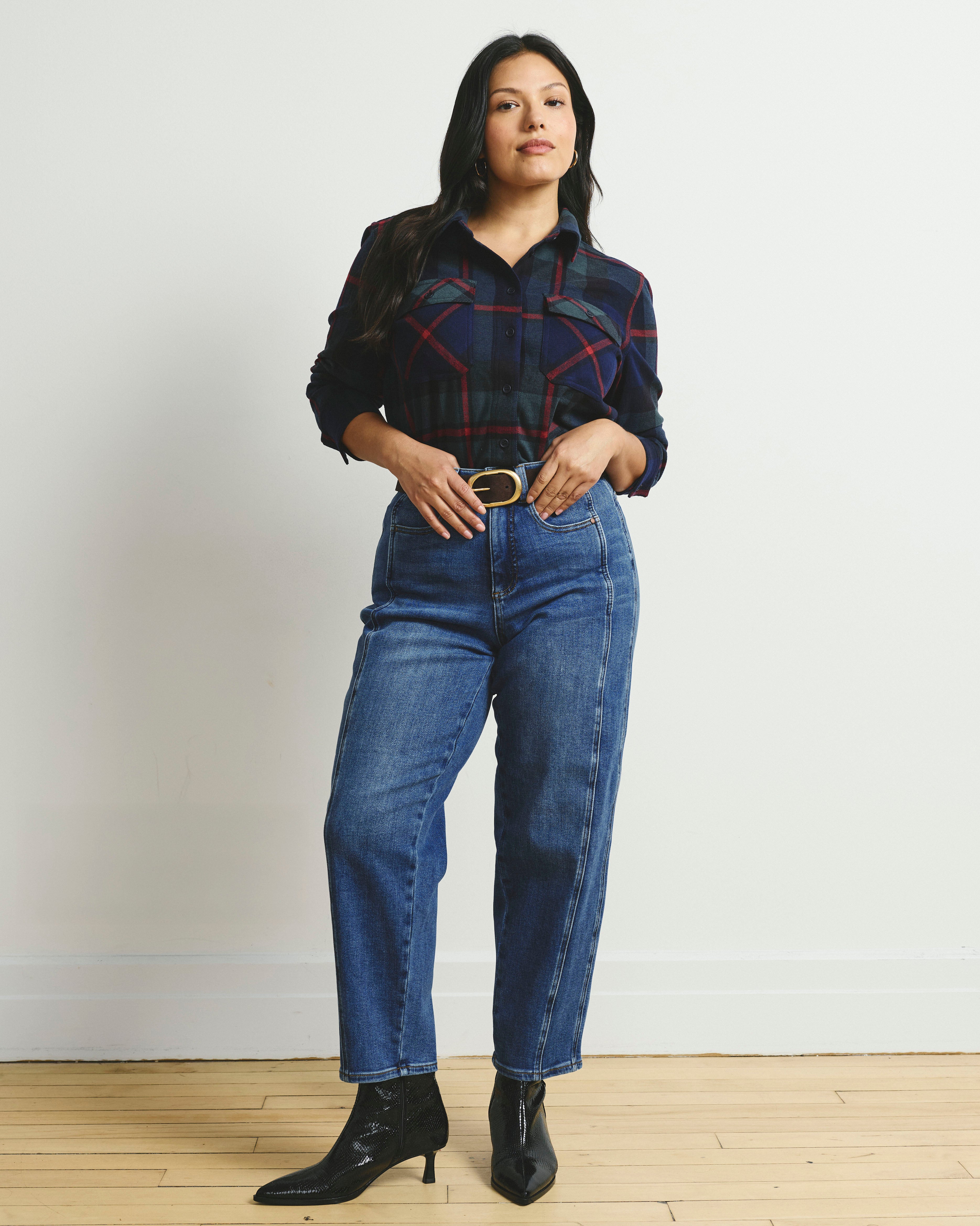 Dakota Twisted Leg Jeans - Woodstock Indigo