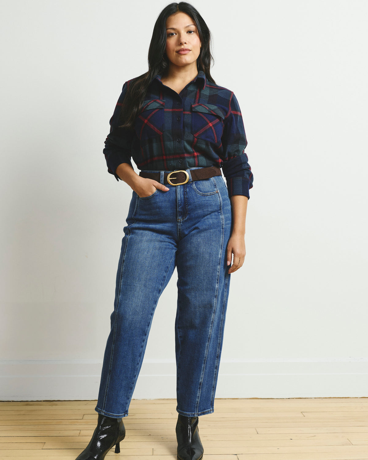 Dakota Twisted Leg Jeans - Woodstock Indigo
