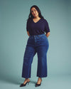 Lily Liquid Jersey V-Neck Stovepipe Tee - Midnight | Plus Size & Straight Size Women's Fashion | Universal Standard