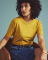 Maia Stovepipe Sleeve Tee - Yellow Ochre | Plus Size & Straight Size Women's Fashion | Universal Standard