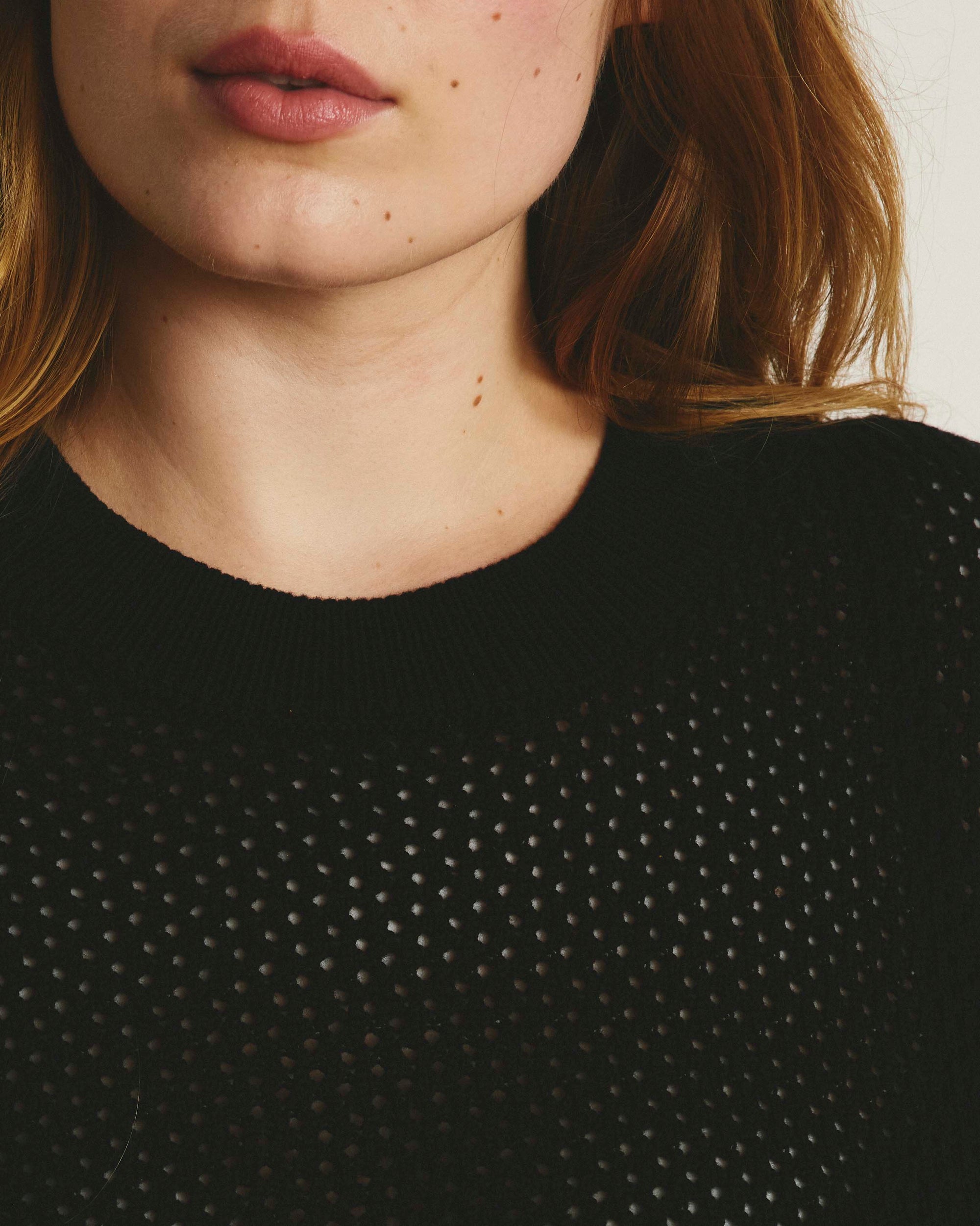 Rosie Pointelle Sweater Top - Black | Plus Size & Straight Size Women's Fashion | Universal Standard