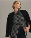 Elbe Stretch Poplin Shirt Classic Fit - Black Windowpane Check | Plus Size & Straight Size Women's Fashion | Universal Standard