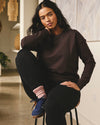 Woman wearing Lauren Classic Sweatshirt - Deep Brown from Universal Standard