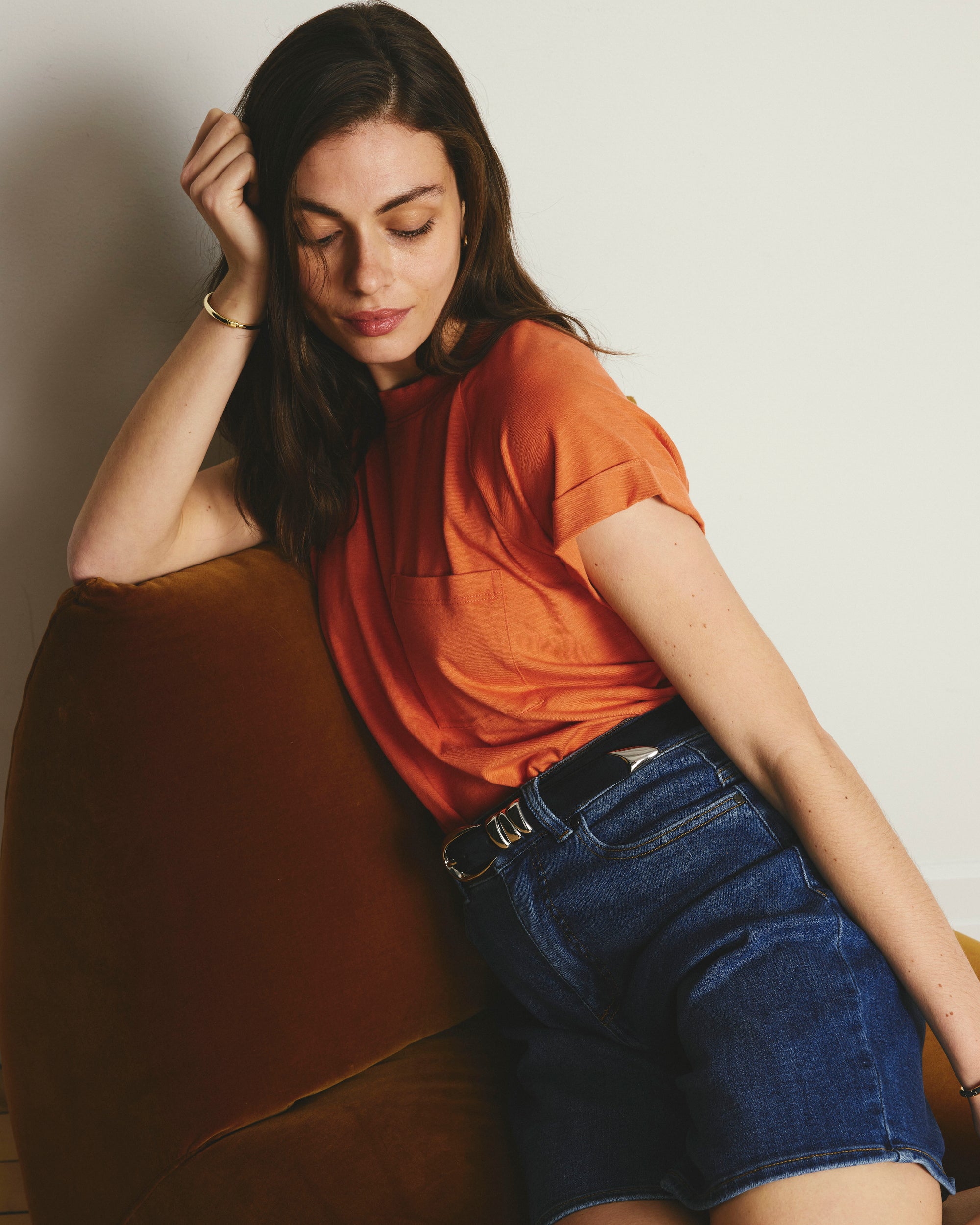 Light-As-Air Boy Tee - Italian Orange | Plus Size & Straight Size Women's Fashion | Universal Standard