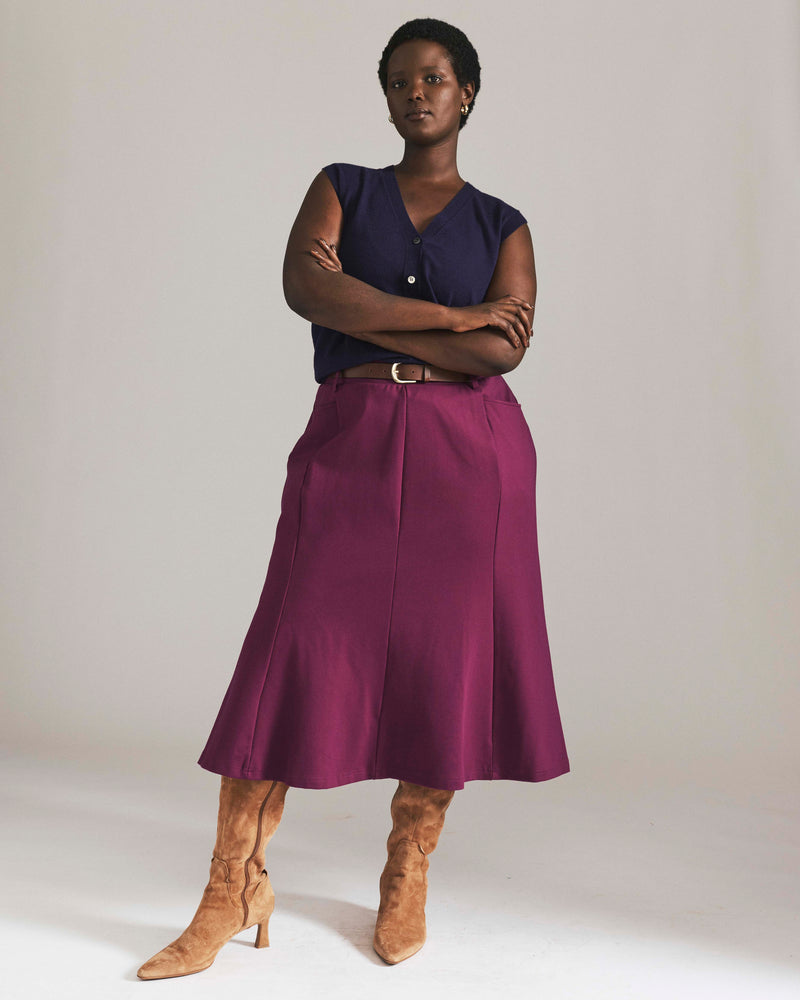 Carla Ponte Skirt - Plum Caspia | Plus Size & Straight Size Women's Fashion | Universal Standard