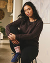 Woman wearing Lauren Classic Sweatshirt - Deep Brown from Universal Standard