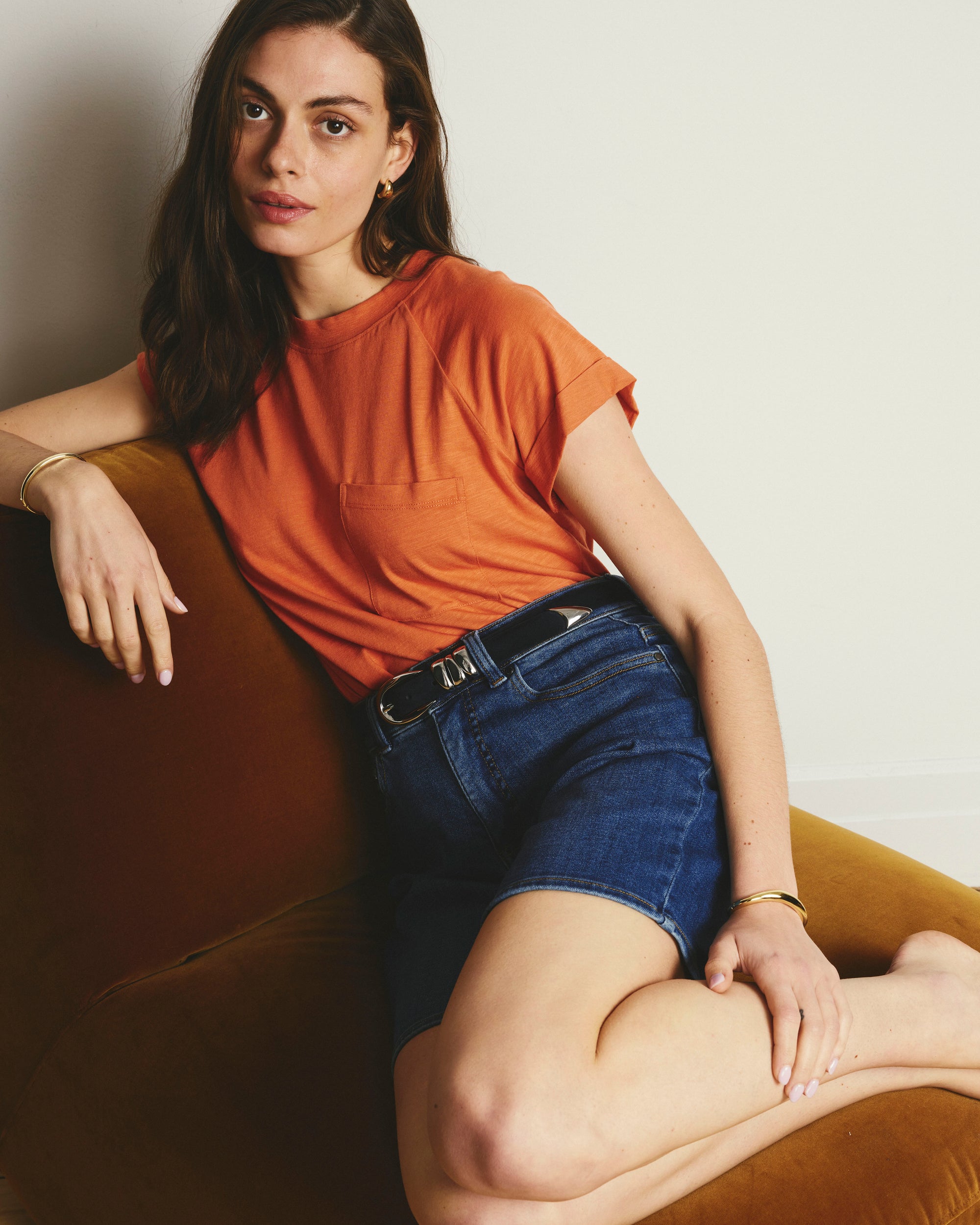 Light-As-Air Boy Tee - Italian Orange | Plus Size & Straight Size Women's Fashion | Universal Standard