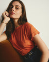Light-As-Air Boy Tee - Italian Orange | Plus Size & Straight Size Women's Fashion | Universal Standard