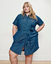 Perfect Tencel Chambray Short Sleeve Shirtdress - Midnight Blue | Plus Size & Straight Size Women's Fashion | Universal Standard