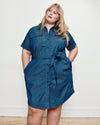 Perfect Tencel Chambray Short Sleeve Shirtdress - Midnight Blue | Plus Size & Straight Size Women's Fashion | Universal Standard