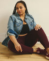 Roya Cropped Leggings 23 Inch - Black Cherry | Plus Size & Straight Size Women's Fashion | Universal Standard