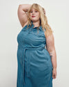 Perfect Tencel Chambray Sleeveless Savannah Shirtdress - Cove Blue | Plus Size & Straight Size Women's Fashion | Universal Standard