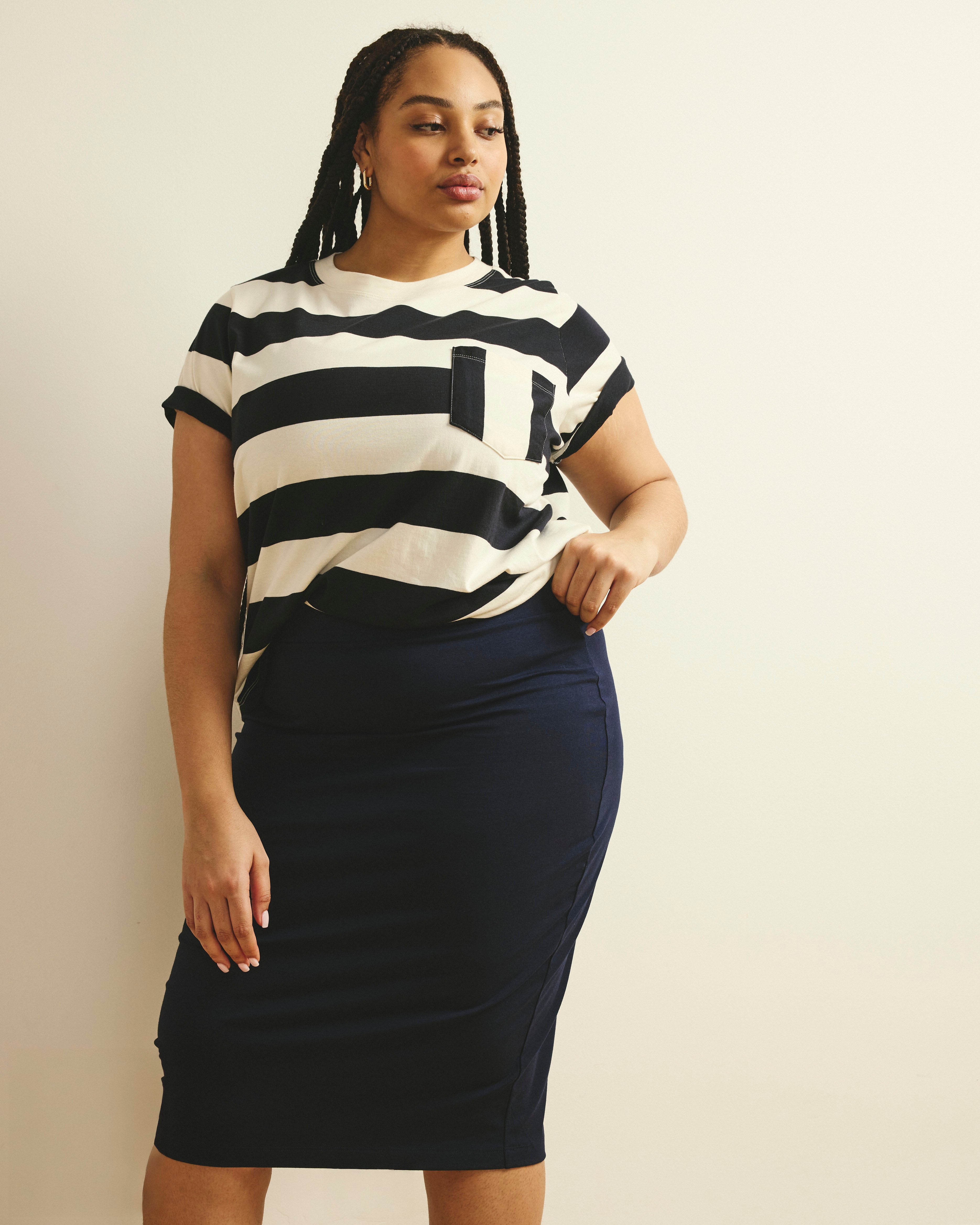 Danube Jersey Skirt - Midnight – Universal Standard