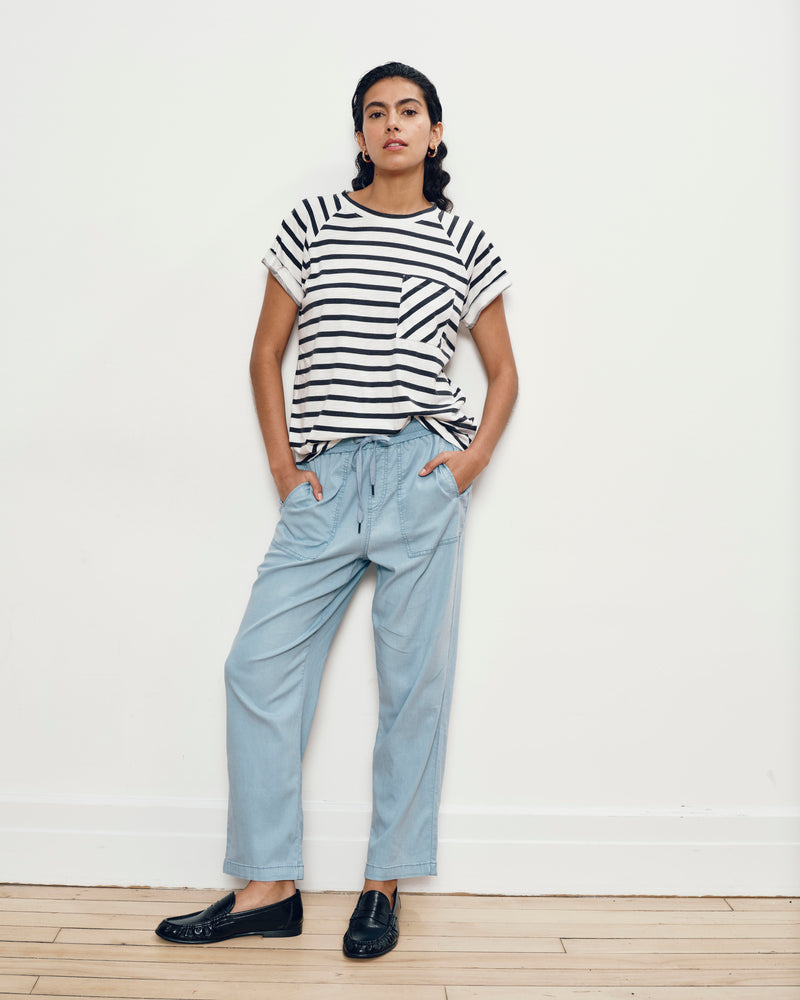 Perfect Tencel Chambray Off-Duty Pants - Morning Blue | Plus Size & Straight Size Women's Fashion | Universal Standard