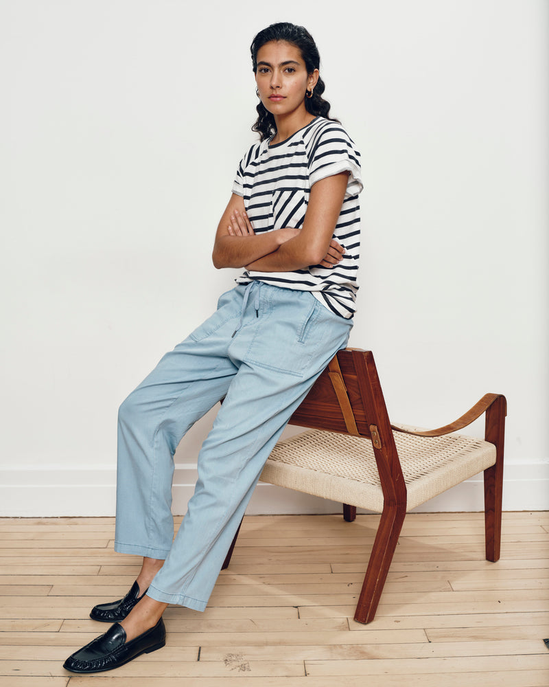 Perfect Tencel Chambray Off-Duty Pants - Morning Blue | Plus Size & Straight Size Women's Fashion | Universal Standard