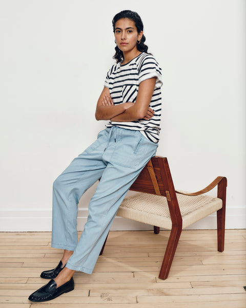 Perfect Tencel Chambray Off-Duty Pants - Morning Blue – Universal