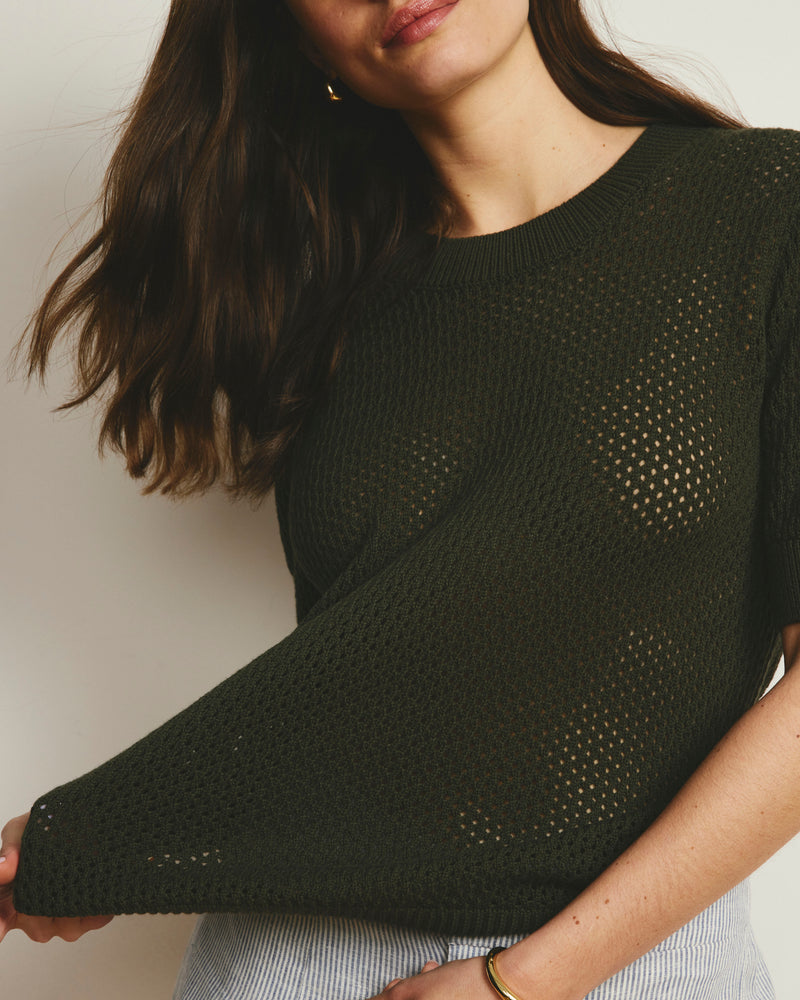 Rosie Pointelle Sweater Top - Camo | Plus Size & Straight Size Women's Fashion | Universal Standard