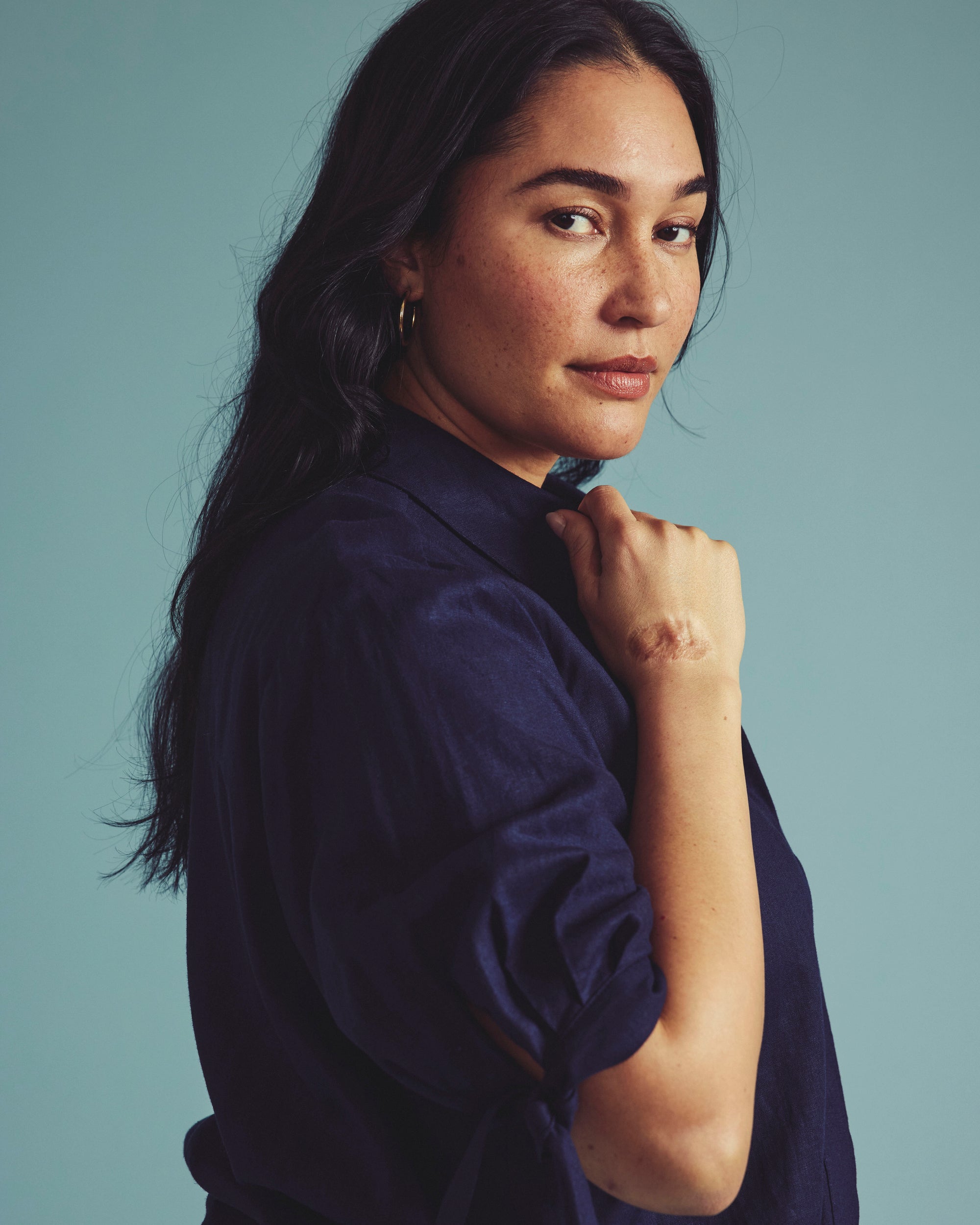 Luisa Short Sleeve Linen Shirt - Navy | Plus Size & Straight Size Women's Fashion | Universal Standard