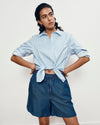 Perfect Tencel Chambray Shorts - Midnight Blue | Plus Size & Straight Size Women's Fashion | Universal Standard