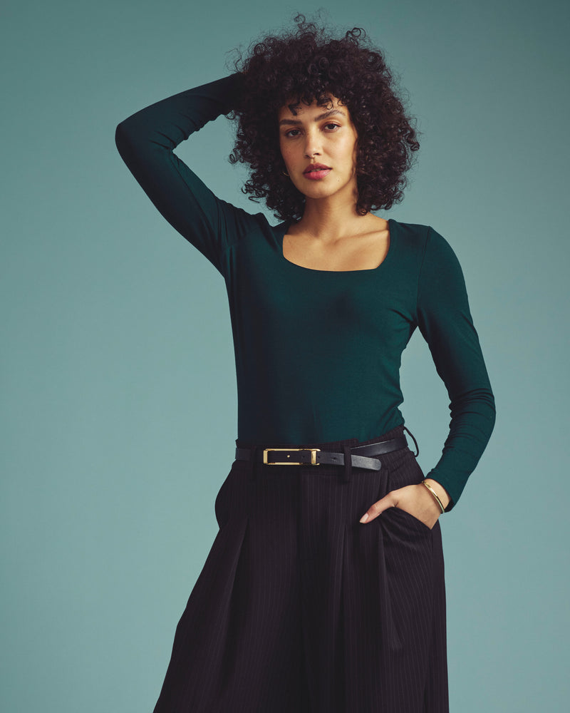 Agatha Liquid Jersey Top - Forest Green | Plus Size & Straight Size Women's Fashion | Universal Standard