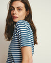 Double V Tee - Ink Blue/White Stripe | Plus Size & Straight Size Women's Fashion | Universal Standard
