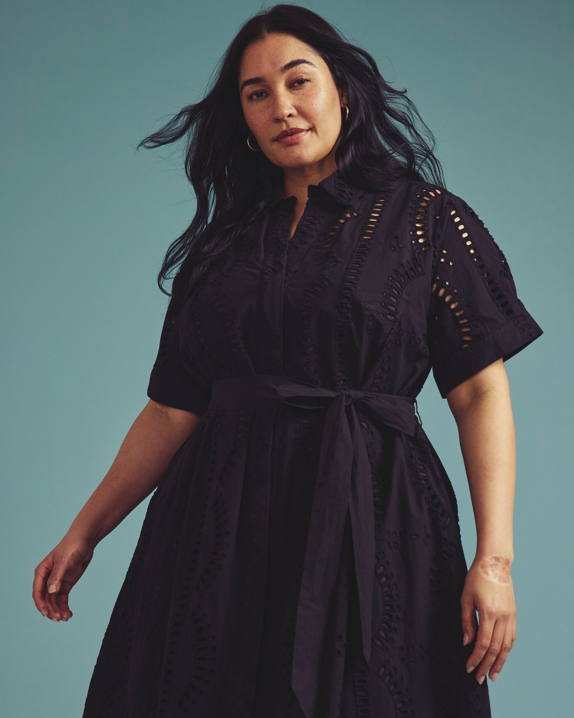 Tina Cotton Poplin Shirtdress - Black | Plus Size & Straight Size Women's Fashion | Universal Standard