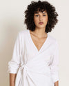 Beacon Stretch Cupro Wrap Shirt - White | Plus Size & Straight Size Women's Fashion | Universal Standard