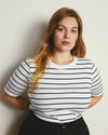 Classic Ribbed Tee - Nautical Navy Stripe | Plus Size & Straight Size Women's Fashion | Universal Standard