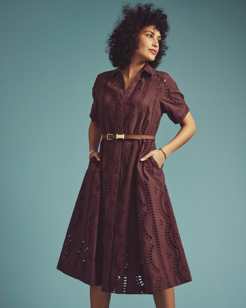 Tina Cotton Poplin Shirtdress - Peppercorn | Plus Size & Straight Size Women's Fashion | Universal Standard