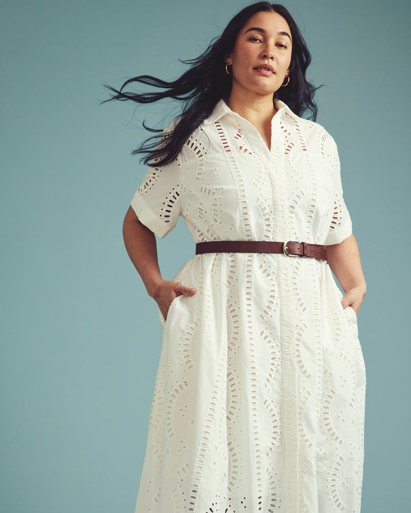Tina Cotton Poplin Shirtdress - White | Plus Size & Straight Size Women's Fashion | Universal Standard