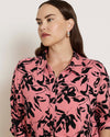 Elbe Liquid Jersey Shirt Classic Fit - Pink Sgraffito Print | Plus Size & Straight Size Women's Fashion | Universal Standard
