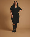 Teresa Liquid Jersey V-Neck Dress - Black | Plus Size & Straight Size Women's Fashion | Universal Standard