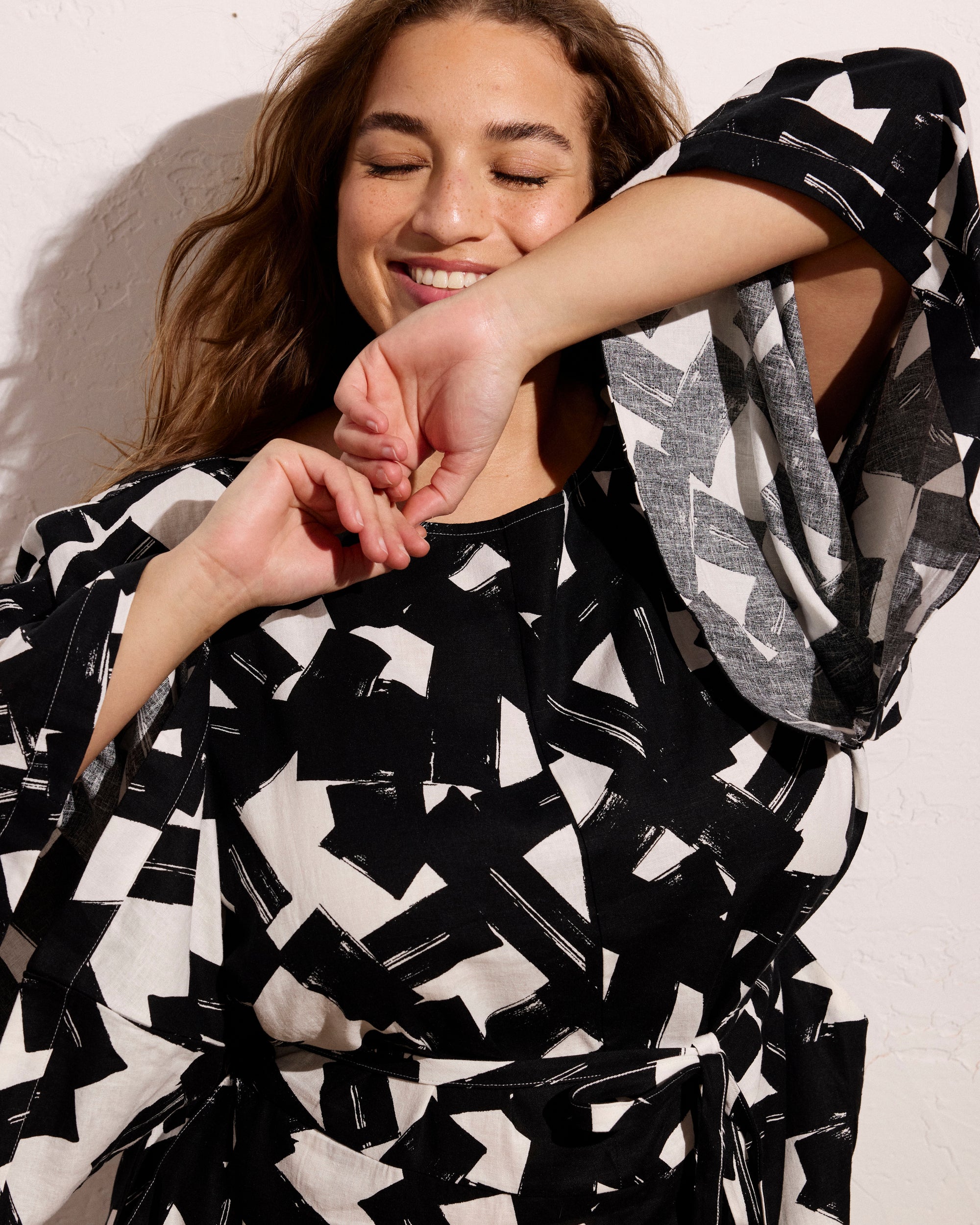 Lio Linen Dress - / Santiago Print- Size2XS - by Universal Standard Lio Linen Dress - / Santiago Print- Size2XS - by Universal Standard